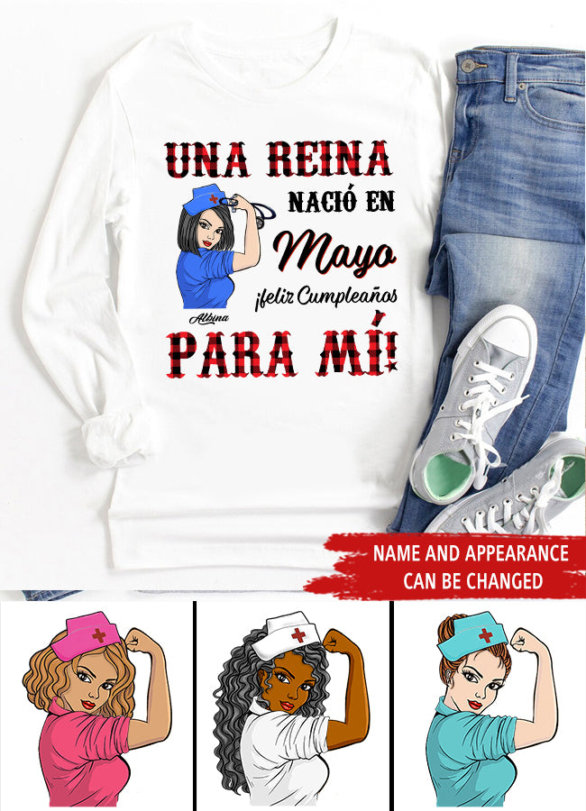 Camisa De Cumpleaños De Mayo, Camisa De Cumpleaños Personalizada, Reinas Nacidas En Mayo, Regalos De Cumpleaños De Mayo, Camisas De Mayo Para Mujeres