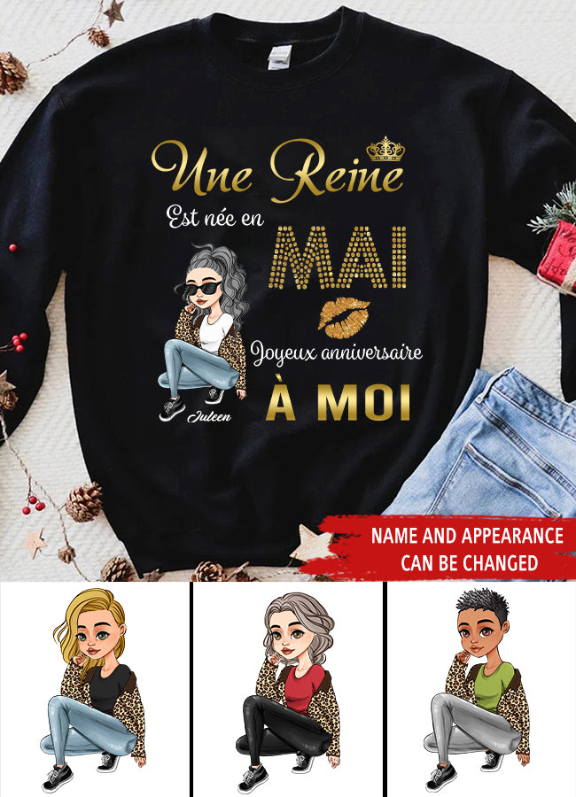 Chemise D&#39;anniversaire De Mai, Chemise D&#39;anniversaire Personnalisée, Reines Nées En Mai, Cadeaux D&#39;anniversaire De Mai, Chemises De Mai Pour Les Femmes