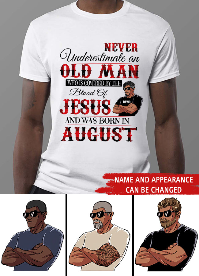 Personalized Birthday T Shirt, August Birthday Shirt, Custom Birthday Shirt, A Black King Was Born In August, August Birthday Shirts For Man