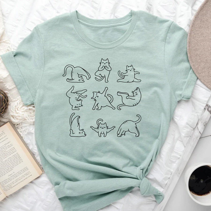 Funny Cat Shirt, Yoga Shirt, Cute Cat Shirt, Meditation Shirt, Namaste Shirt, Funny Namaste Shirt, Cat Lovers Shirt, Cat Gift