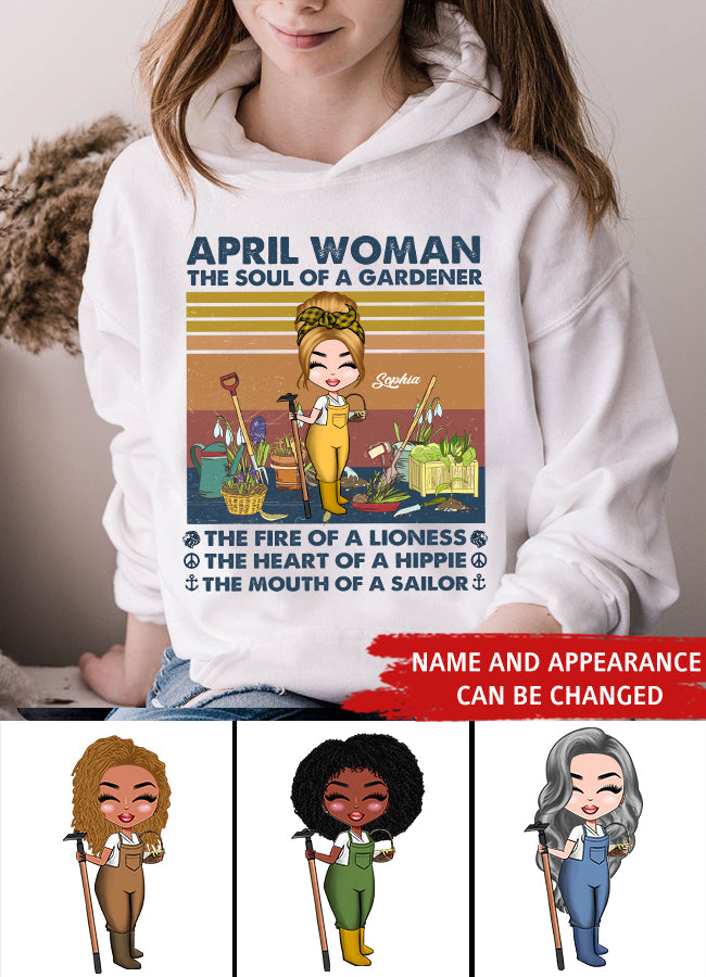 April Birthday Shirt, Custom Birthday Shirt, Queens Born In April, April Birthday Gifts, April Birthday Gifts, Gardening Custom Shirt, Gift For Gardeners, Plant Lovers