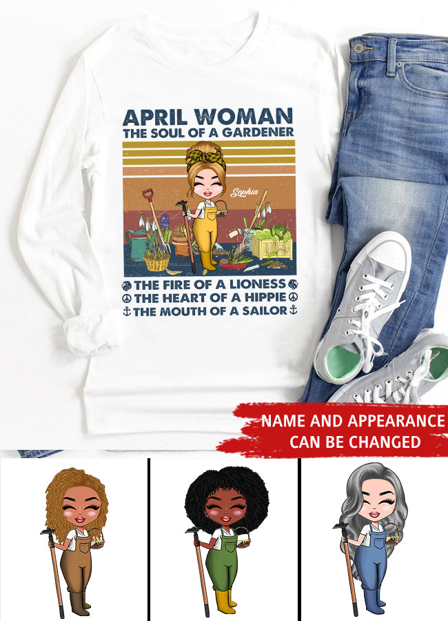 April Birthday Shirt, Custom Birthday Shirt, Queens Born In April, April Birthday Gifts, April Birthday Gifts, Gardening Custom Shirt, Gift For Gardeners, Plant Lovers