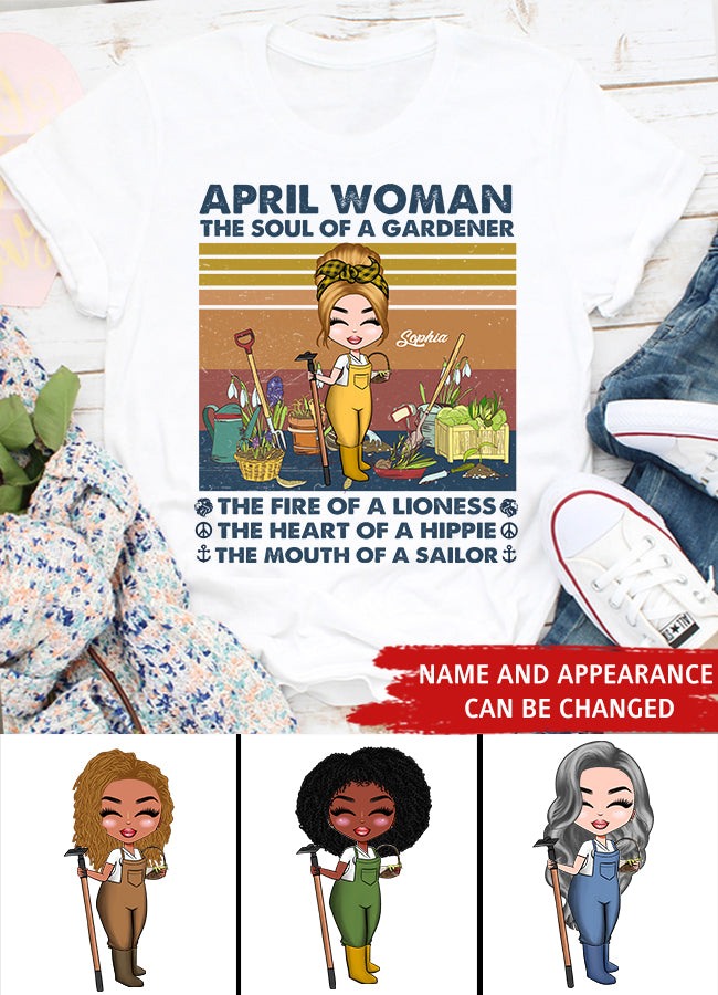 April Birthday Shirt, Custom Birthday Shirt, Queens Born In April, April Birthday Gifts, April Birthday Gifts, Gardening Custom Shirt, Gift For Gardeners, Plant Lovers