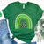 Shamrock Leopard Rainbow St Patrick‘s Day T-Shirt | Vintage St Patricks Day Shirt | Cute St Paddys Tee | Gift For BFF | Unisex Shirt