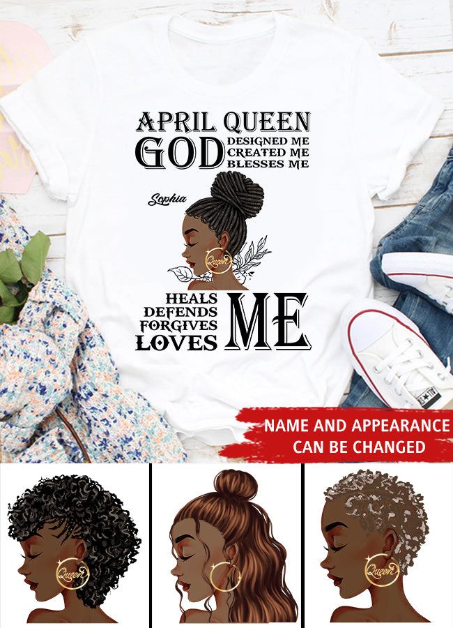 April Birthday Shirt, Custom Birthday Shirt, Queens Born In April, April Birthday Shirts For Woman, April Birthday Gifts