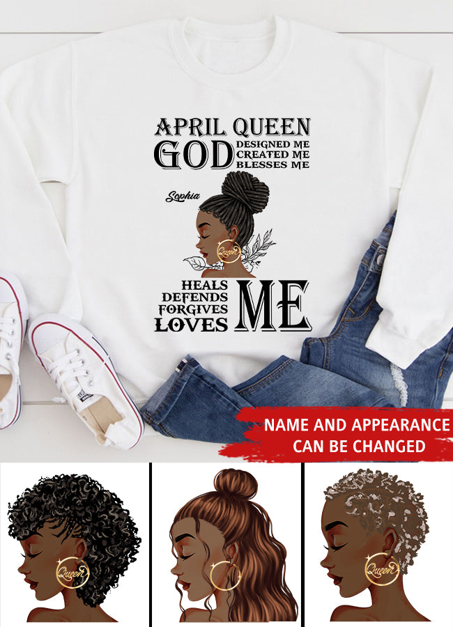 April Birthday Shirt, Custom Birthday Shirt, Queens Born In April, April Birthday Shirts For Woman, April Birthday Gifts