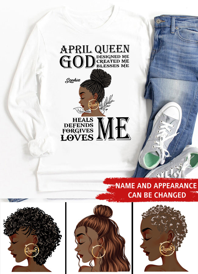 April Birthday Shirt, Custom Birthday Shirt, Queens Born In April, April Birthday Shirts For Woman, April Birthday Gifts