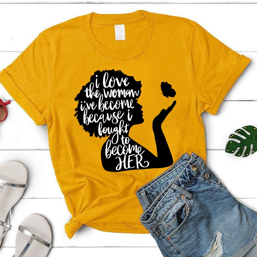 Black Woman Shirt, Black Girl Magic Shirt, Butterfly Shirt, Black Lives Matter, Afro Lady Woman.
