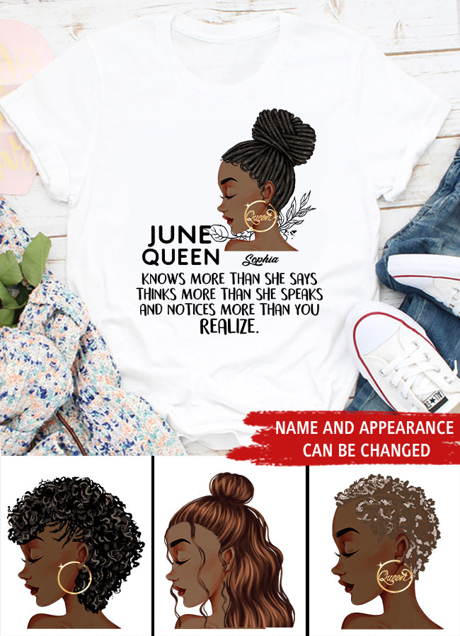 June Birthday Shirt, Custom Birthday Shirt, Queens Born In June, June Birthday Shirts For Woman, June Birthday Gifts