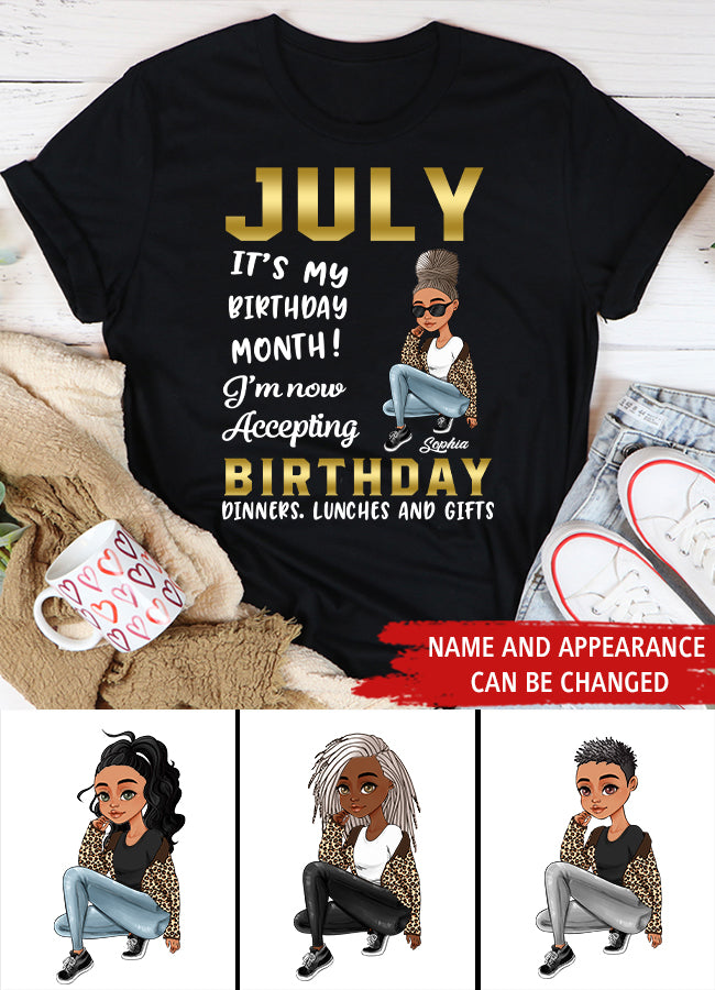July Birthday Shirt, Custom Birthday Shirt, Queens Born In July, July Birthday Shirts For Woman, July Birthday Gifts