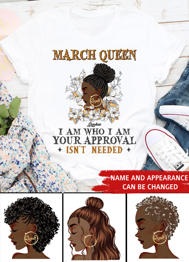 March Birthday Shirt, Custom Birthday Shirt, Queens Born In March, March Birthday Gifts, March shirts for Woman