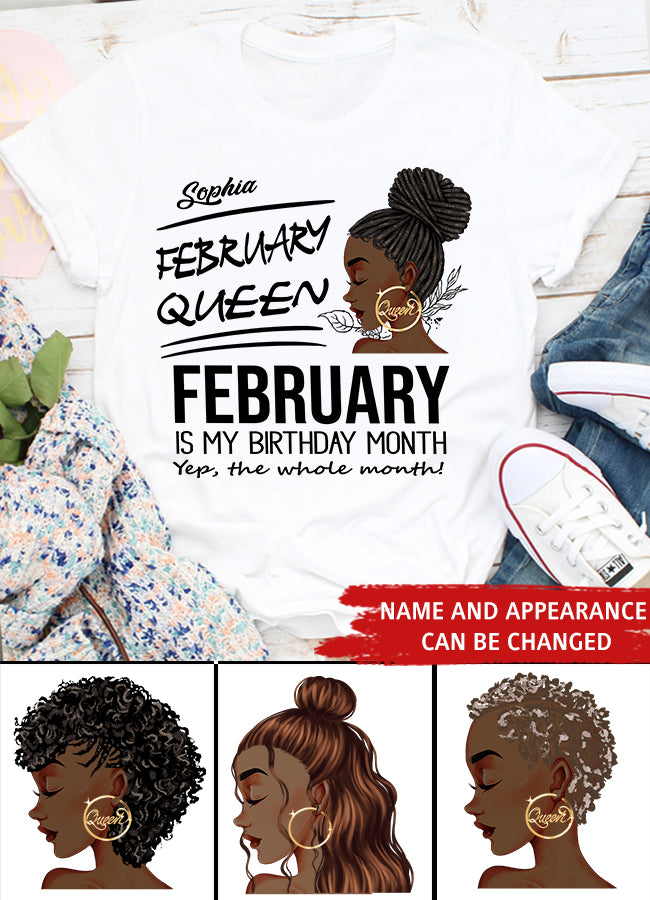 February Birthday Shirt, Custom Birthday Shirt, Queens Born In February, February Birthday Gifts, February shirts for Woman
