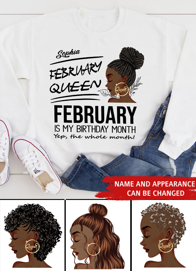 February Birthday Shirt, Custom Birthday Shirt, Queens Born In February, February Birthday Gifts, February shirts for Woman