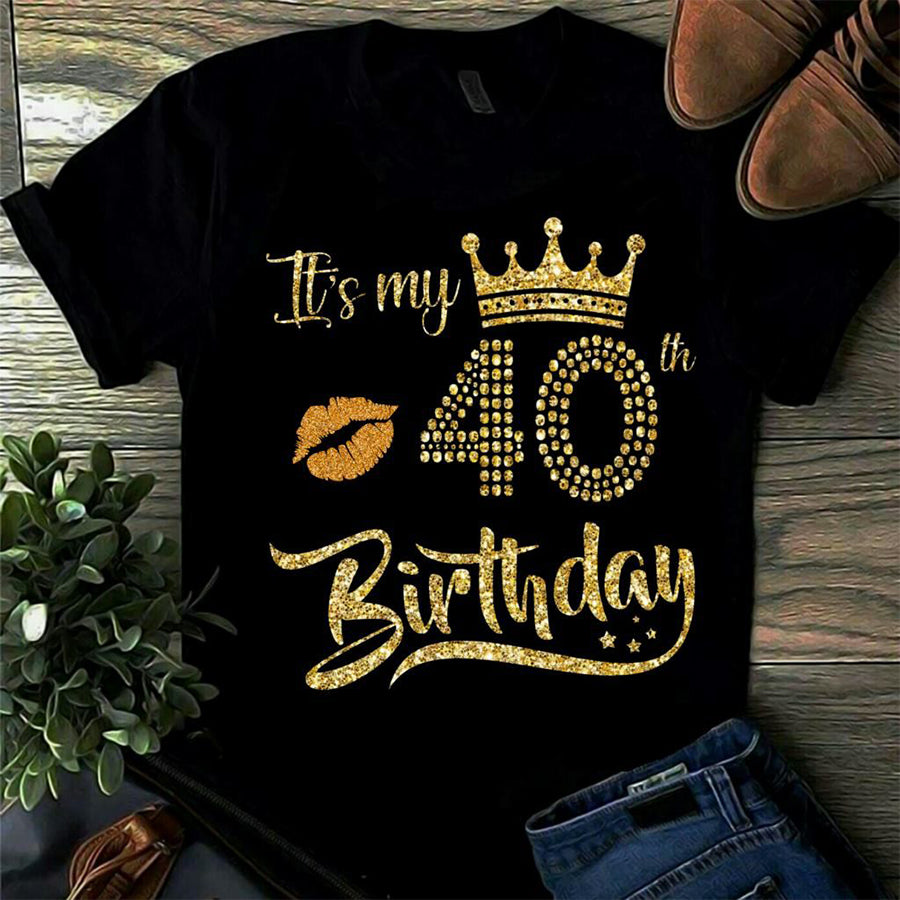 Chapter 40, Fabulous Since 1983 40th Birthday Unique T Shirt For Woman, Her Gifts For 40 Years Old , It's My Birthday 40th Turning 40 Birthday Cotton Shirt