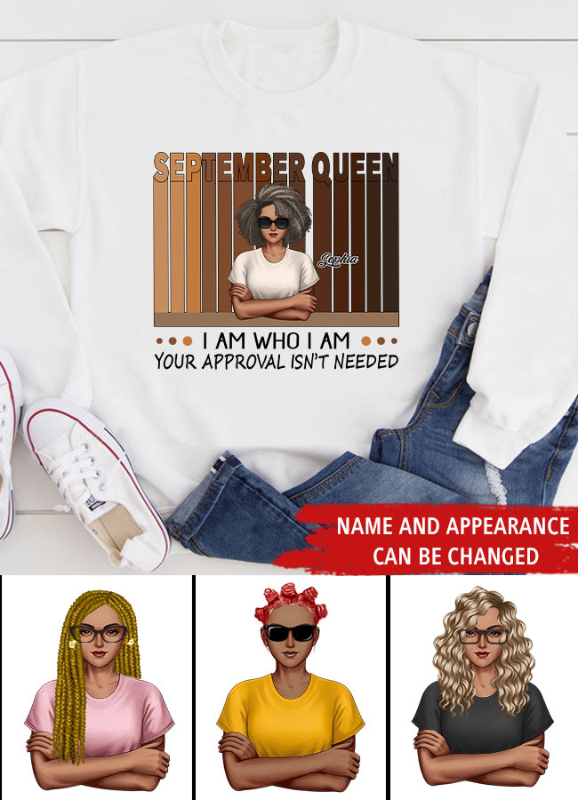 September Birthday Shirt, Custom Birthday Shirt, Queens are Born In September, September Birthday Shirts For Woman, September Birthday Gifts