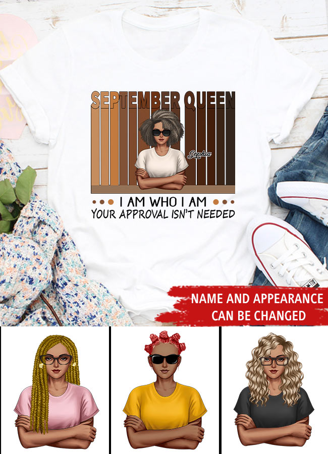 September Birthday Shirt, Custom Birthday Shirt, Queens are Born In September, September Birthday Shirts For Woman, September Birthday Gifts