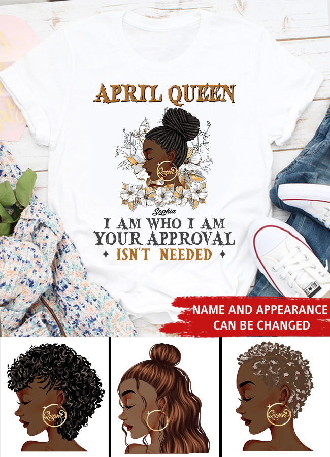 April Birthday Shirt, Custom Birthday Shirt, Queens Born In April, April Birthday Gifts, April shirts for Woman