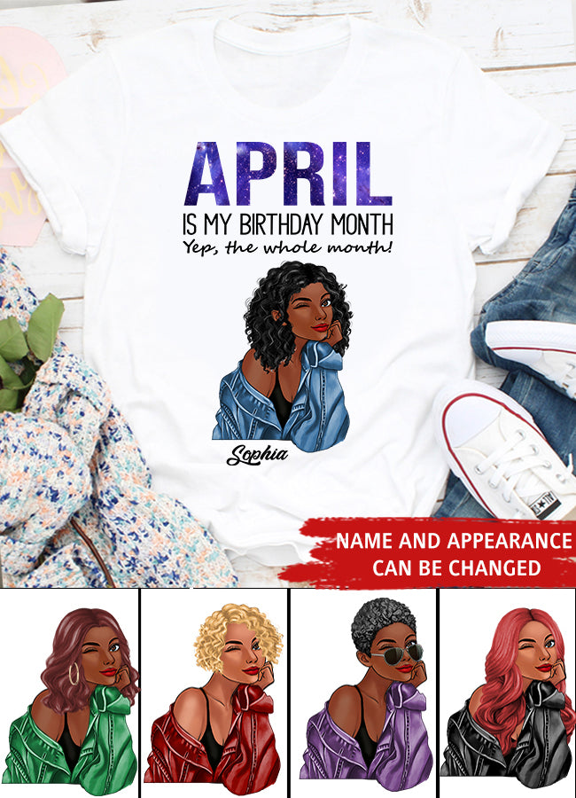 April Birthday Shirt, Custom Birthday Shirt, Queens Born In April, April Birthday Gifts, April shirts for Woman