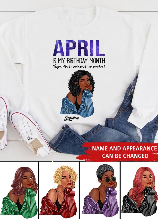 April Birthday Shirt, Custom Birthday Shirt, Queens Born In April, April Birthday Gifts, April shirts for Woman