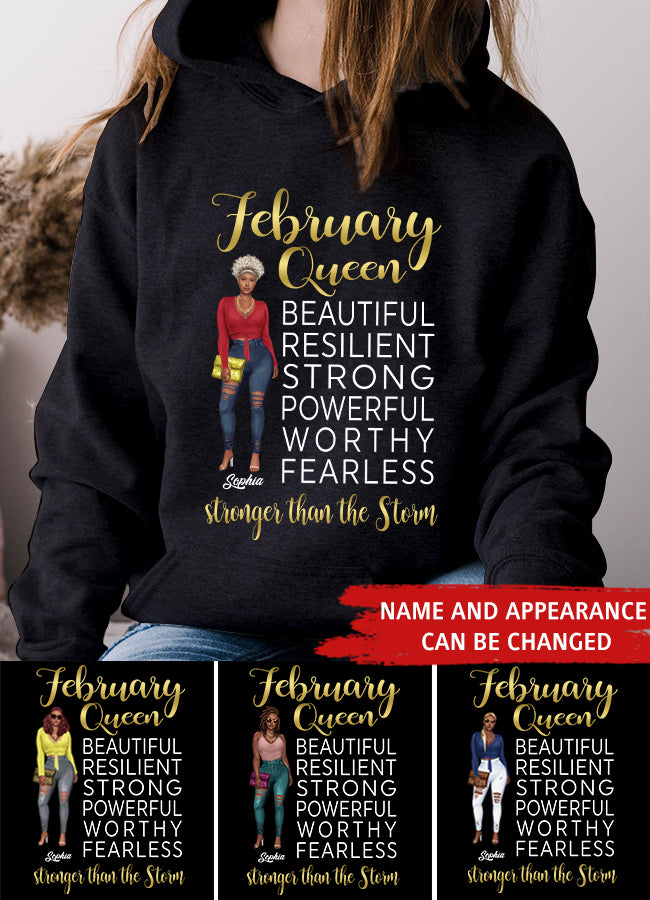 February Birthday Shirt, Custom Birthday Shirt, Queens Born In February, February Birthday Gifts, February shirts for Woman