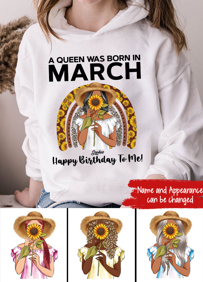 March Birthday Shirt, Custom Birthday Shirt, Queens Born In March, March Birthday Gifts, March shirts for Woman