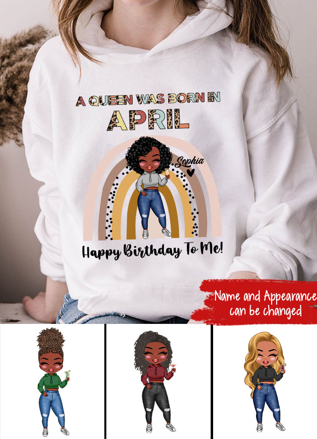 April Birthday Shirt, Custom Birthday Shirt, Queens Born In April, April Birthday Gifts, April shirts for Woman