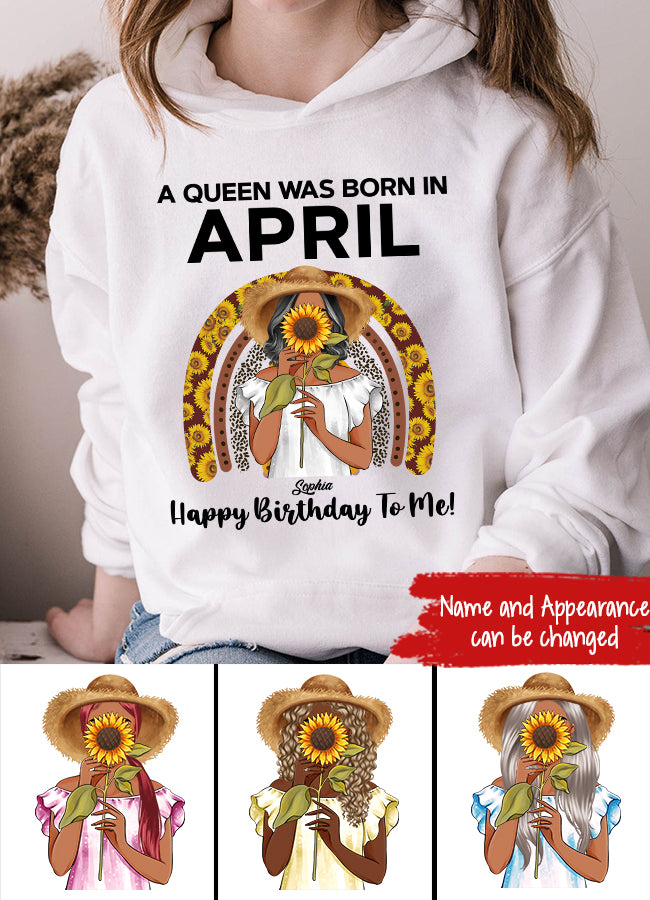 April Birthday Shirt, Custom Birthday Shirt, Queens Born In April, April Birthday Gifts, April shirts for Woman