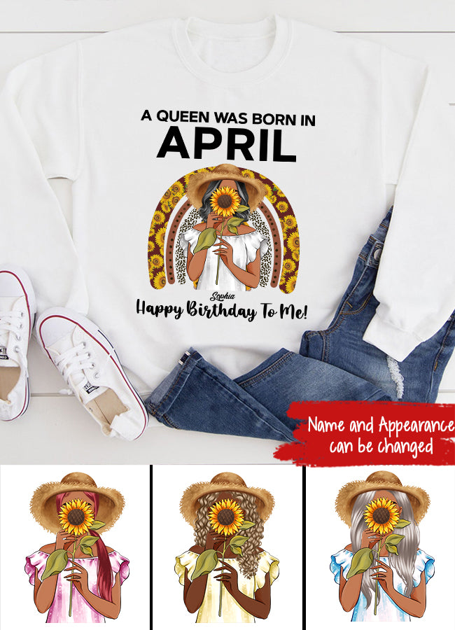 April Birthday Shirt, Custom Birthday Shirt, Queens Born In April, April Birthday Gifts, April shirts for Woman