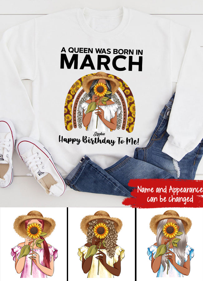 March Birthday Shirt, Custom Birthday Shirt, Queens Born In March, March Birthday Gifts, March shirts for Woman