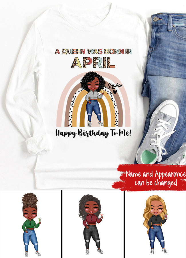 April Birthday Shirt, Custom Birthday Shirt, Queens Born In April, April Birthday Gifts, April shirts for Woman