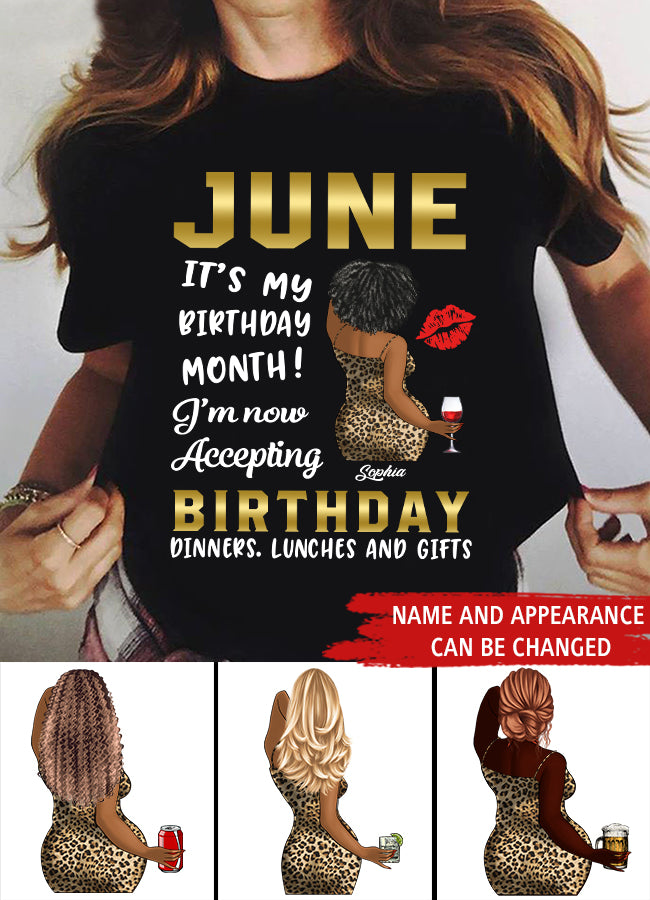June Birthday Shirt, Custom Birthday Shirt, Queens Born In June, June Birthday Shirts For Woman, June Birthday Gifts