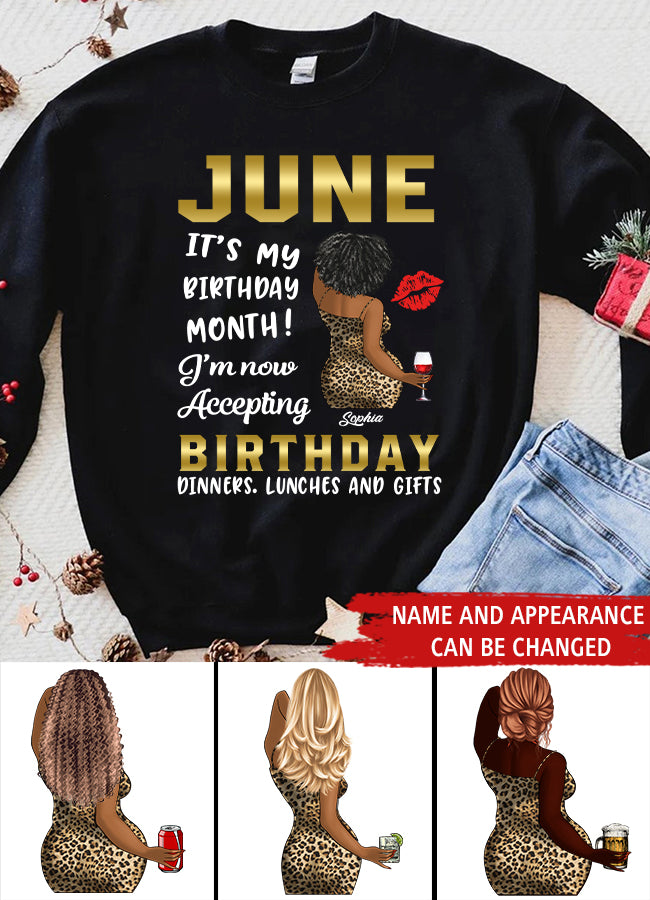 June Birthday Shirt, Custom Birthday Shirt, Queens Born In June, June Birthday Shirts For Woman, June Birthday Gifts