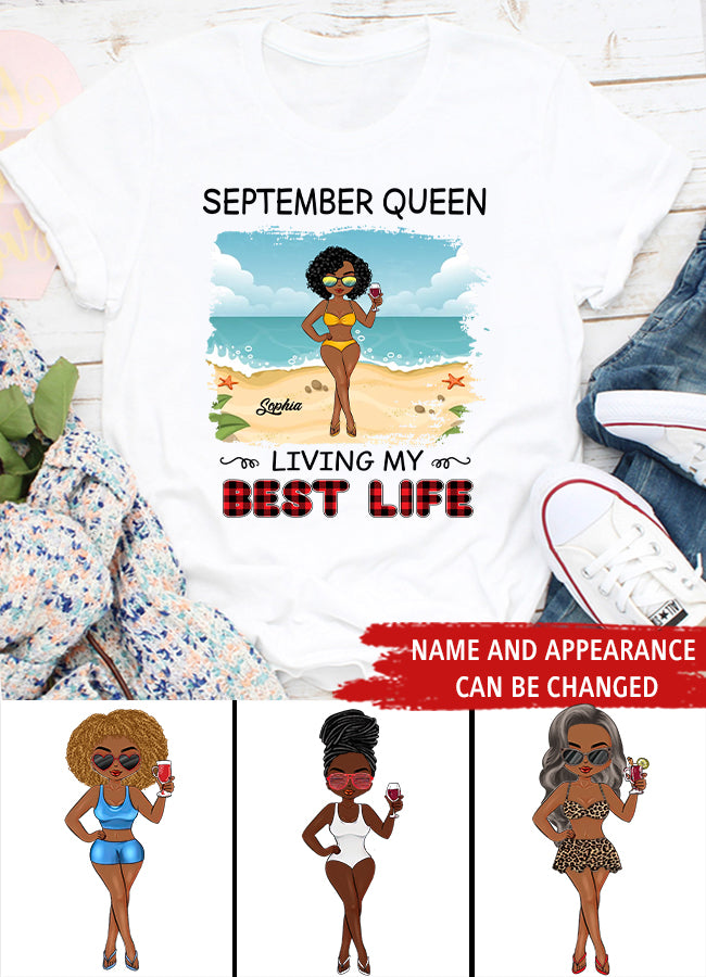 September Birthday Shirt, Custom Birthday Shirt, Queens are Born In September, September Birthday Shirts For Woman, September Birthday Gifts