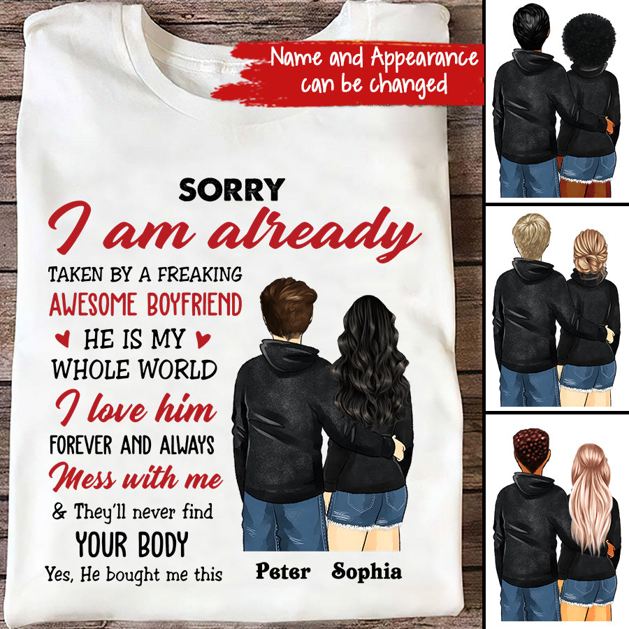 Personalized Gifts For Girlfriend, Girlfriend Shirt, I Llove My Girlfriend Shirt, Best Gift For Girlfriend, Gift ideas for girlfriend, gifts for gf, long distance Relationship Gifts For Her