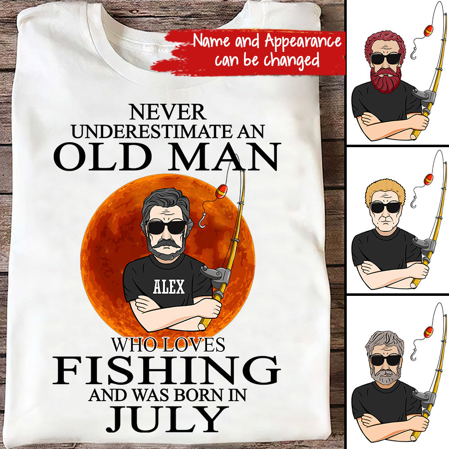 July Birthday Shirt, Custom Birthday Shirt, King Born In July, July Birthday Gifts, July Shirts For Men, Birthday Gift For Fishing Lover