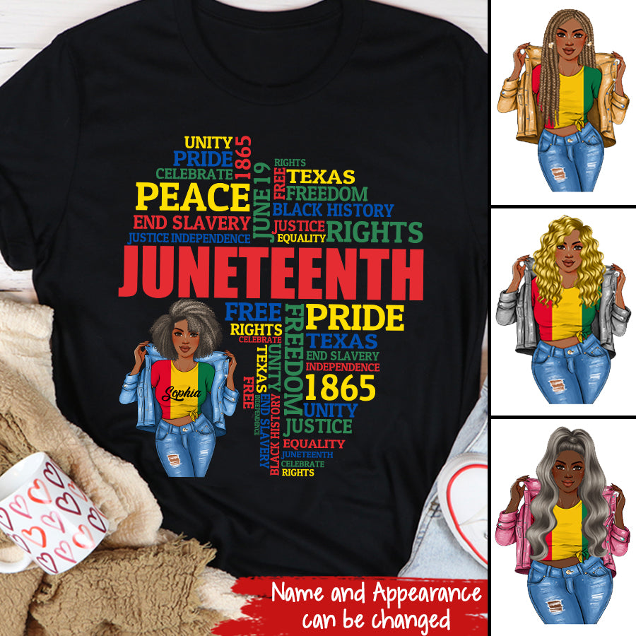 Juneteenth Shirt, Custom Juneteenth Shirt, Freedom Juneteenth June 19th 1865 Black Freedom Independence T-Shirt