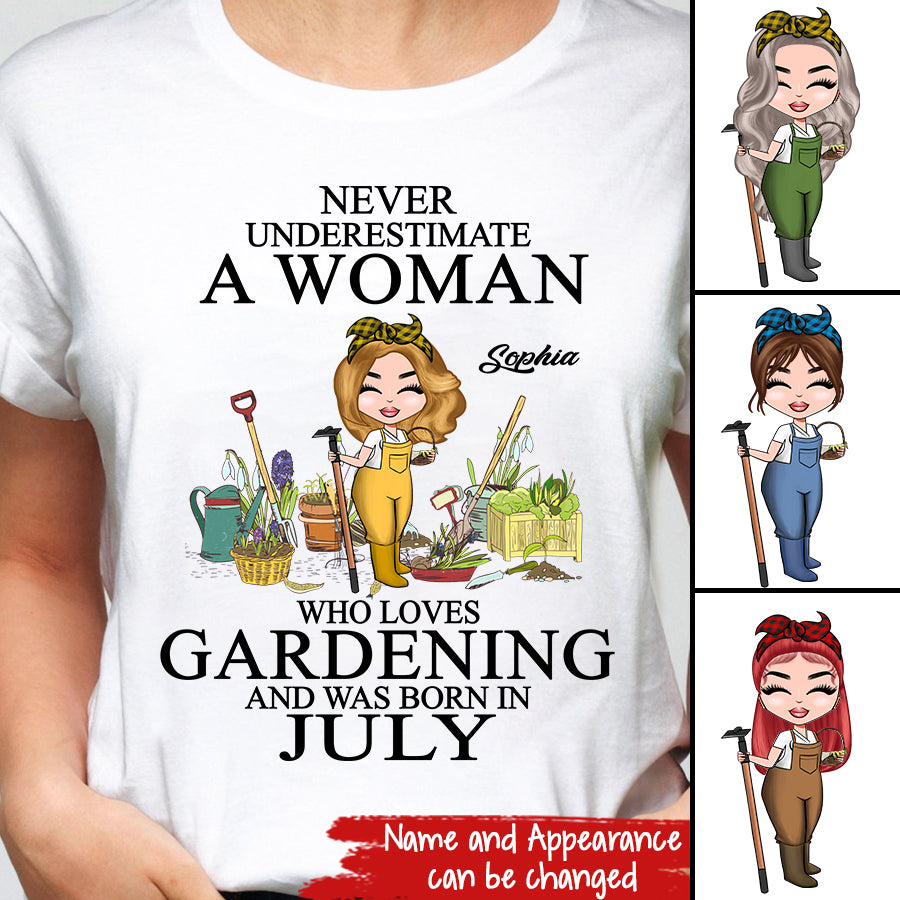 July Birthday Shirt, Birthday Gift For Gardening Lover, Custom Birthday Shirt, Queens Born In July, July Birthday Gifts, July Shirts For Woman