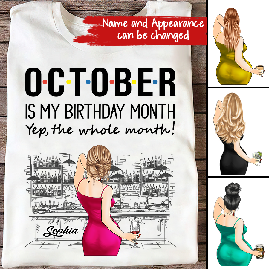 October Birthday Shirt, Custom Birthday Shirt, Queens are Born In October, October Birthday Shirts For Woman, October Birthday Gifts