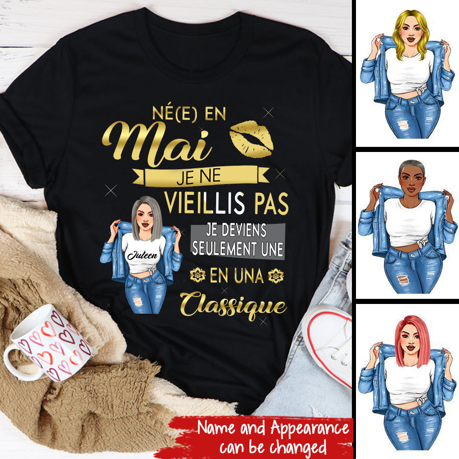 Chemise D&#39;anniversaire De Mai, Chemise D&#39;anniversaire Personnalisée, Reines Nées En Mai, Cadeaux D&#39;anniversaire De Mai, Chemises De Mai Pour Les Femmes