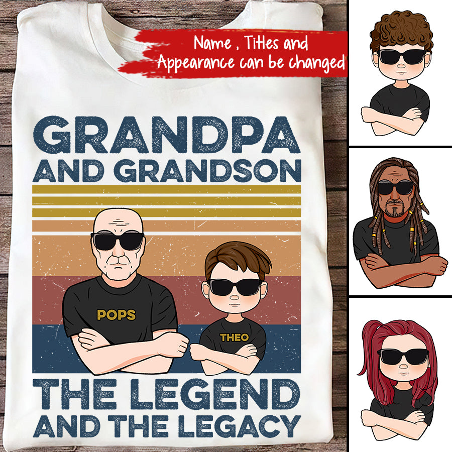 Personalized Grandpa Shirts, Grandpa Shirt, Funny Grandpa Shirts, Grandpa The Man The Myth The Legend, Grandpa Gift Ideas