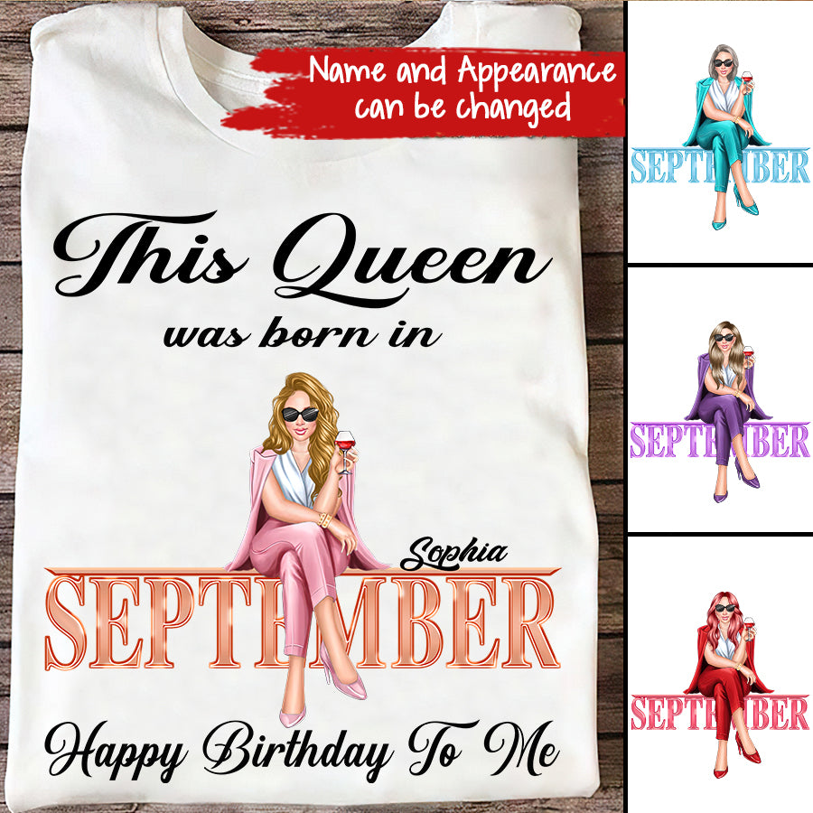 September Birthday Shirt, Custom Birthday Shirt, September Birthday Shirts For Woman, September Birthday Gifts