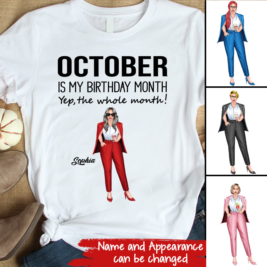 October Birthday Shirt, Custom Birthday Shirt, Queens are Born In October, October Birthday Shirts For Woman, October Birthday Gifts