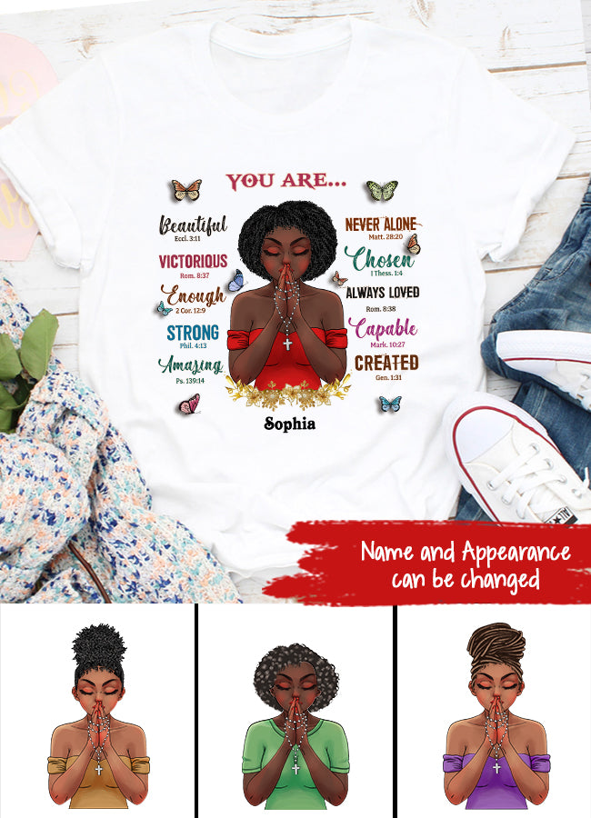 God Says You Are Shirt, Black Women Shirt, Black Girl Shirt, Black Girl You Are Beautiful Shirt, You Are Strong, You Are Enough