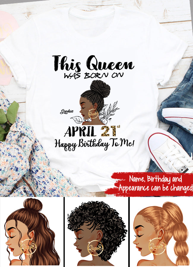 April Birthday Shirt, Custom Birthday Shirt, Queens Born In April, April Birthday Gifts, April shirts for Woman
