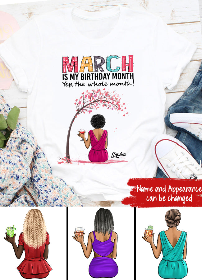 March Birthday Shirt, Custom Birthday Shirt, Queens Born In March, March Birthday Gifts, March shirts for Woman