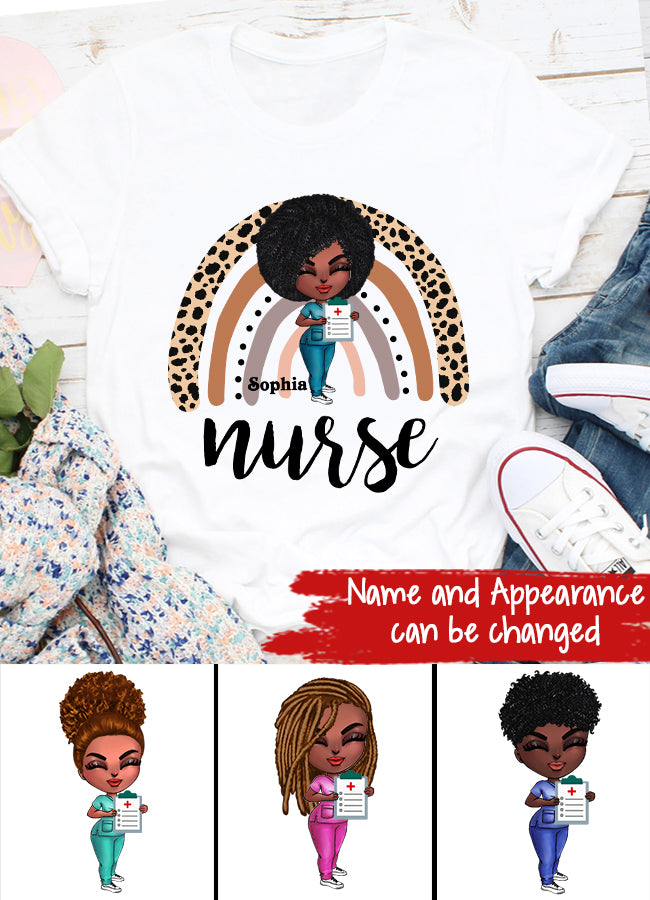 Rainbow Nurse Shirt, Leopard Print Nurse Life,Registered Nurse Shirt, RN Shirts, Nurse Week Shirt, CNA Shirt, Nursing, Nursing School Tee