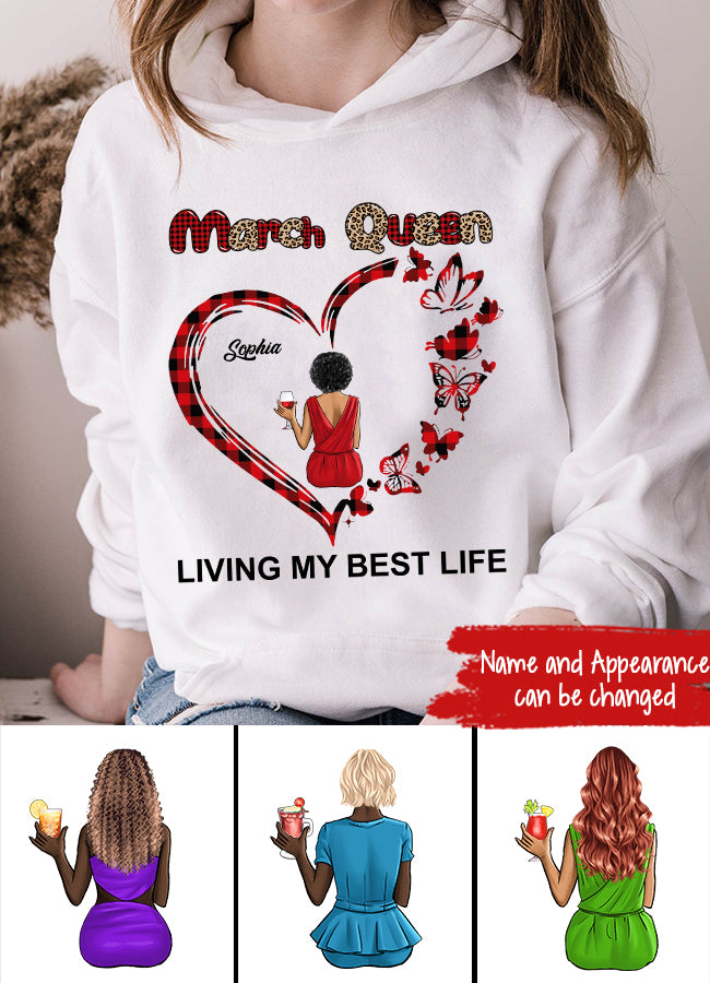 March Birthday Shirt, Custom Birthday Shirt, Queens Born In March, March Birthday Gifts, March shirts for Woman