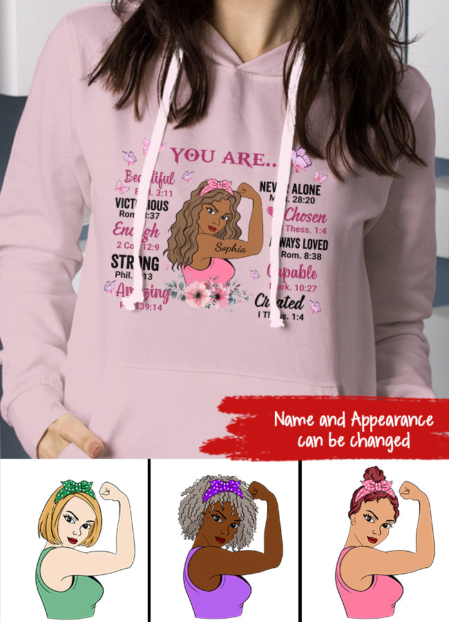 Breast Cancer Awareness Shirt, Gods Say You Are Shirt, Black Fighter Warrior Shirt, Breast Cancer Survivor Shirt, October Girl T-shirt.