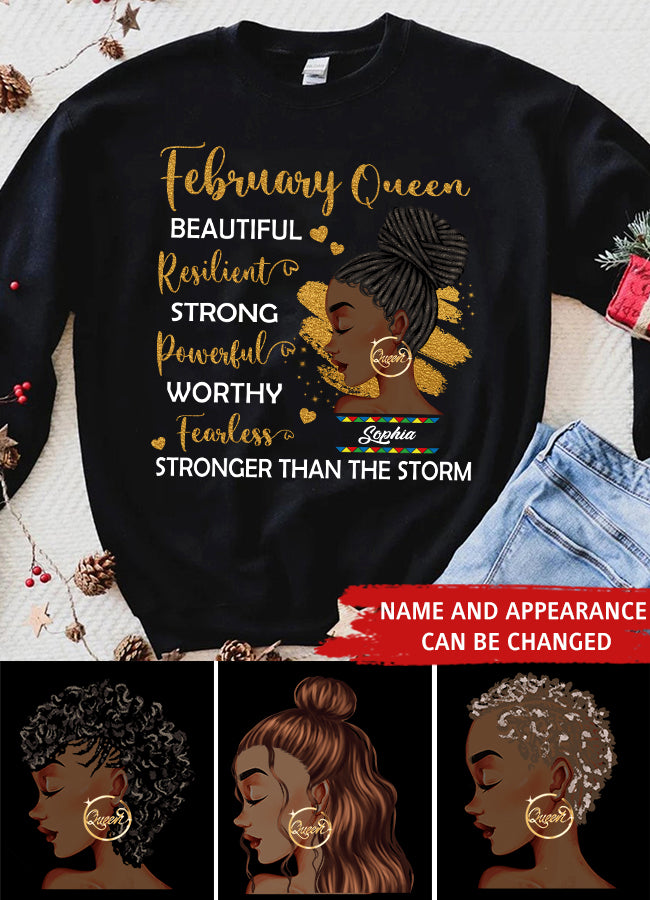 February Birthday Shirt, Custom Birthday Shirt, Queens Born In February, February Birthday Gifts, February shirts for Woman