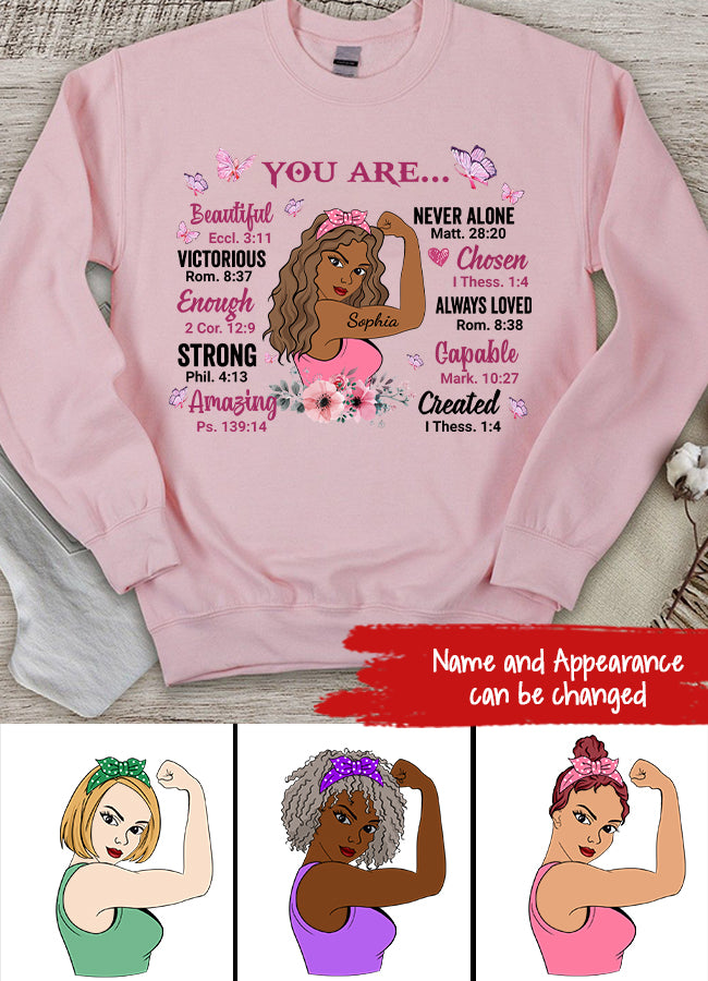 Breast Cancer Awareness Shirt, Gods Say You Are Shirt, Black Fighter Warrior Shirt, Breast Cancer Survivor Shirt, October Girl T-shirt.